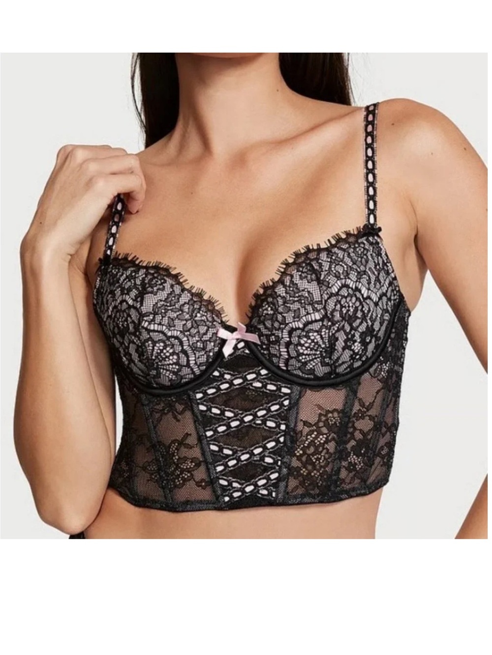 NWT Victoria’s Secret Dream Angels Heritage Ribbon Slot Corset Bra